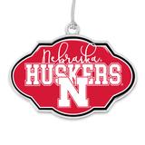 Nebraska Huskers Frame Holiday Ornament