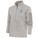 Women's Antigua Oatmeal Detroit Lions Throwback Logo Fortune Half-Zip Pullover Jacket