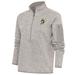 Women's Antigua Oatmeal Green Bay Packers Throwback Logo Fortune Half-Zip Pullover Jacket