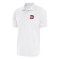 Men's Antigua White Denver Broncos Team Logo Throwback Affluent Big & Tall Polo