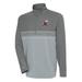 Men's Antigua Steel Cleveland Browns Team Logo Throwback Pace Quarter-Zip Pullover Top