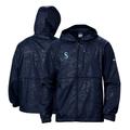 Men's Columbia Navy Seattle Mariners Camo Flash Forward Full-Zip Team Logo Windbreaker Jacket