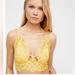 Free People Intimates & Sleepwear | *Host Pick* Free People Fp One Adella Yellow Lace Bralette | Color: Yellow | Size: Xs
