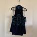 Free People Dresses | Free People Jill's Velvet Sequin Swing Dress Sz Xs | Color: Blue | Size: Xs