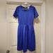 Lularoe Dresses | Lula Roe Amelia Navy Dress | Color: Blue | Size: M