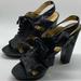 Coach Shoes | Coach Moreen Snake Lace Up High Heels Size 9.5 | Color: Black | Size: 9.5