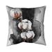 Watercolor Purple Cotton Flowers Indoor/Outdoor Floral Square Throw Pillow Cover Polyester in Gray Begin Edition International Inc | Wayfair