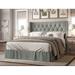 Andover Mills™ Bellavia Tufted Panel Bed Upholstered/Metal/Polyester in Gray | 50 H x 59.5 W x 80.1 D in | Wayfair B1F00D7603E546438C27AC97A1136DF3