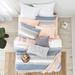 SPLENDID HOME Tuscan Stripe Cotton Blend Comforter Set Polyester/Polyfill/Cotton in Pink/Blue/Yellow | Twin Comforter + 1 Sham | Wayfair 18192021