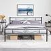 Red Barrel Studio® Graceful Scroll Platform Bed w/ Multiple Size & Color, Metal in Black | 35 H x 79 W x 83.5 D in | Wayfair