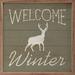 The Holiday Aisle® Welcome Winter Deer Green Wood in Brown | 16 H x 16 W x 1.5 D in | Wayfair A81209F6447D49E28FFA99E4DF755D23