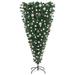 The Holiday Aisle® Upside-down Artificial Pre-lit Christmas Tree w/ Ball Set Xmas Tree, Steel in White | 35.4 W x 17.7 D in | Wayfair