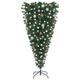 The Holiday Aisle® Upside-down Artificial Pre-lit Christmas Tree w/ Ball Set Xmas Tree, Steel in White | 35.4 W x 17.7 D in | Wayfair