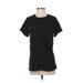 Urban Expressions Short Sleeve T-Shirt: Black Solid Tops - Women's Size Small