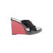 Donald J Pliner Wedges: Black Solid Shoes - Women's Size 7 - Open Toe