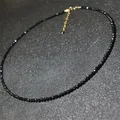 Marque de mode Simple noir perles court collier Femme Bijoux Femme ras du cou colliers Bijoux Femme