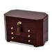 Curata Luxury Giftware Matte Mahogany Veneer 3-Drawer Locking Wooden Jewelry Box