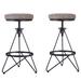 Everly Quinn Swivel Adjustable Height Bar Stool Upholstered/Metal in Gray/Black | 16 W x 17.32 D in | Wayfair F1360781F6A244BDB9460860E46DD5A8