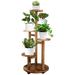 Arlmont & Co. Klemento Planter Stand Wood in Brown | 34 H x 14 W x 12 D in | Wayfair 191E96806E3841D383D43A73007F0EA9