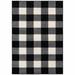 Black/White 86.61 x 62.99 x 0.43 in Area Rug - Gracie Oaks Moria Gingham Machine Woven Rectangle 5'3" x 7'3" Area Rug | Wayfair