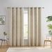 Red Barrel Studio® Erella Cotton Blend Floral Semi-Sheer Grommet Curtain Panels Cotton Blend in Brown | 96 H x 54 W in | Wayfair