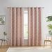 Red Barrel Studio® Erella Cotton Blend Floral Semi-Sheer Grommet Curtain Panels Cotton Blend in Pink/Brown | 84 H x 54 W in | Wayfair