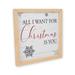 The Holiday Aisle® All I Want For Christmas Is You Wood Christmas Sign Wood in Brown | 10 H x 10 W x 1 D in | Wayfair