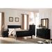 Charlton Home® Louis Philippe 6-Pcs Bedroom Set Upholstered in Black | 47 H x 80 W x 90 D in | Wayfair E0C31464323B4F17883AC636BE4D4153