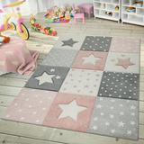 0.47 in Rug - Isabelle & Max™ Beddingfield Patchwork Machine Woven Polypropylene Rug in Pink/Gray | 0.47 D in | Wayfair