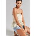 Anthropologie Tops | Anthropologie Verb Pallavi Singhee Lace Strapless Tube Top | Color: Cream | Size: M