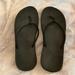 J. Crew Shoes | J. Crew Black Flip Flops With Skinny Double Bungee Strap Women's Size 8 | Color: Black | Size: 8