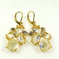 Kate Spade Jewelry | Kate Spade Yellow Gold Plated Clear Crystal Statement Earring | Color: Gold/White | Size: Os
