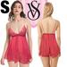 Victoria's Secret Intimates & Sleepwear | 1996 Vintage Victoria’s Secret Negligee Babydoll Chemise Small | Color: Red | Size: S