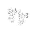 Elli - Sterne Astro Trend Cut Out 925 Sterling Silber Ohrringe Damen