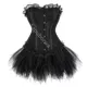 Sapubonva-Robe corset vintage pour femme ensemble jupe bustier corsets cochon bust sexy mode