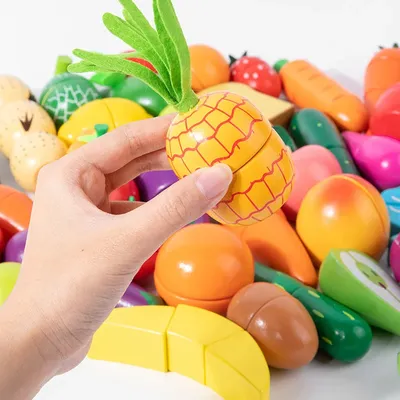 Coupe magnétique en bois Fruits et légumes Simulation de cuisine jeu classique jouets éducatifs