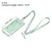 ID Badge Holders with Lanyard PU Leather Vertical 2-Sided 4 Card Slots