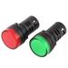 AC 220V Red Green Circuit LED Indicator Pilot Signal Light Lamp 2Pcs - Red,Green