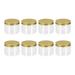 8Pcs 300ml Clear Plastic Jars with Gold Lid Food Storage Containers