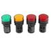 4PCS AD16-22D/S 12V 20mA Energy Saving Pilot Lamp LED Indicator Light - Red+Red+Green+Yellow