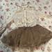 Zara Bottoms | Baby Girl Zara Tulle Skirt & Gold Flake Blouse Size 2 | Color: Cream | Size: 2tg