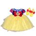 Disney Costumes | 12-18m Baby Girls Disney Snow White Halloween Costume Dress W/ Shoes | Color: Blue/Yellow | Size: Osbb