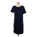 Gap Casual Dress - Mini Scoop Neck Short sleeves: Blue Solid Dresses - Women's Size Small