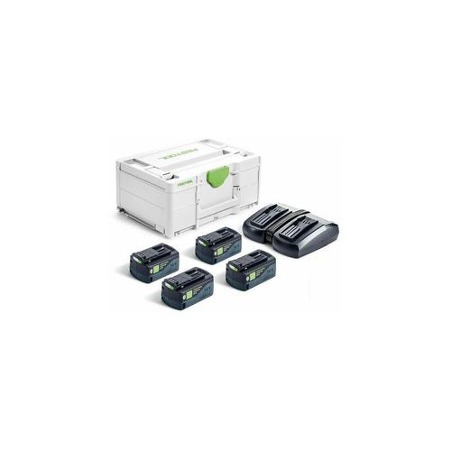 Energie-Set sys 18V/ 4×5,0 / tcl 6 Duo, 577136 – Festool