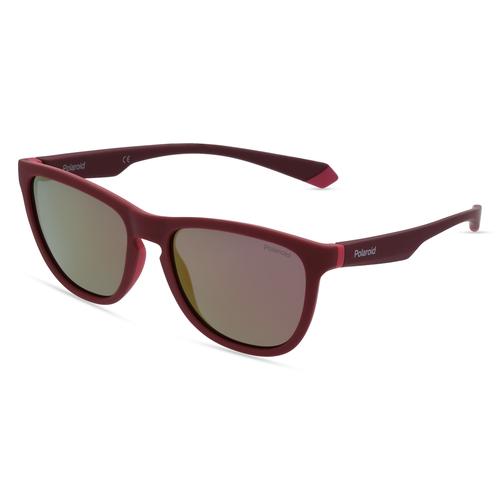 Polaroid PLD 2133/S Unisex-Sonnenbrille Vollrand Panto Acetat-Gestell, Rot