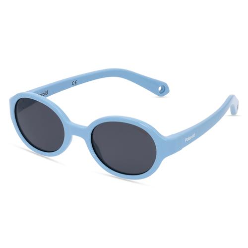 Polaroid PLD K004/S Kinder-Sonnenbrille Vollrand Oval Acetat-Gestell, blau