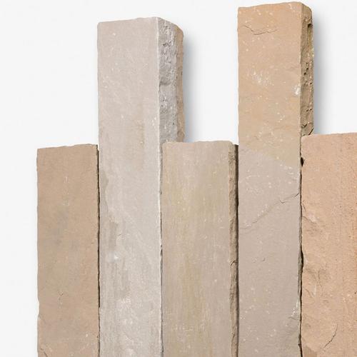 Seltra Natursteine Palisaden BOLERO Sandstein beige-sand-grau-braun, 12x12x100 cm