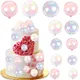 IkCake Topper Bulle en Plastique Coloré 33 Pièces Document Aléatoire Boule de Gâteau