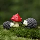 Petits gnomes de jardin dégradés mousse de terrarium artisanat en résine décorations