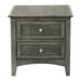 Nightstand with 2 Drawers in Cool Gray Finish